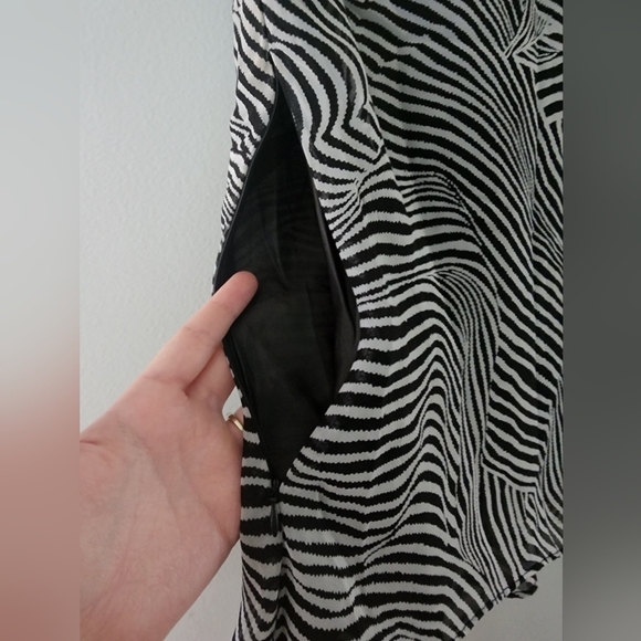 Mlle Gabrielle Zebra Print Bow Shirt - Picture 2 of 5